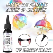 30g 빠른 건조 UV 수지 접착제 DIY 에폭시 보석 용 투명 하드 수제 공예 자외선 고형화, 한개옵션0
