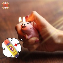 터보 전기 플라즈마 라이터 핑크돼지, [ 줄이고 내 생각 많이 해] 각인+돼지+통