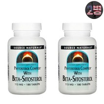 1+1 소스내츄럴 베타시토스테롤 340mg 피토스테롤 칼슘 스테아르산 실리카 180정, 2통