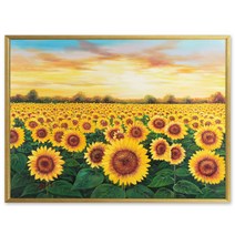 신상품 KNH 황금빛 해바라기 재물운 해바리기 그림액자 해바라기그림 해돋이 해바라기, 골드