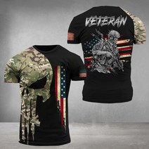 강철부대 전술티셔츠 특수부대 머슬핏 티셔츠 Army-veteran 3d print men 39s t-shirts amercian Soldier 캐주얼 라운드 넥 느슨한 반팔