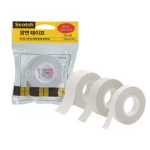 스카치 자국안남는 양면 테이프 벽지 종이 얇은 24mm 끈적임없는 벽에 붙이는 강력 접착 만능 매직 특수 컬러 다목적 고정 3M 테잎