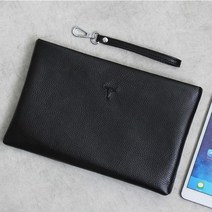 남자 소가죽 심플 클러치백 천연