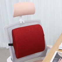 노리스 메모리폼 의자 등받이 쿠션, 레드