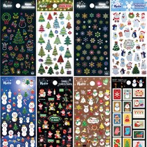 (쁘띠) 시즌스티커 겨울 스티커 눈결정체 눈사람 설정 트리 크리스마스 스티커, DA5425  DECEMBER STAMP