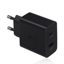 삼성전자 35W 초고속 PD3.0 PPS 듀얼포트 충전기 EP-TA220NBKGKR 유선충전기, 블랙, 1개