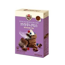 CJ더마켓 홈 베이킹 제과 제빵 빵 만들기 카페 디저트 아이 간식 브라우니믹스 초코 핫 케익 와플 브라우니 쿠키 머핀 깨찰빵 식빵 320G, 6개