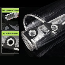 방수포그라운드시트 PVC 투명 방수 천 0.35/0.55MM 울타리 정원 식물 창고 트럭 레인 커버 야외 방수포 애완 동물 집, korea, 1.8x2.5m, [02] 0.35mm-Reinforced