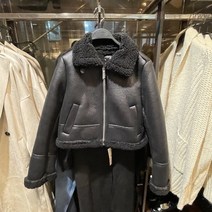ZARA 겨울 퍼 무스탕 가죽 라이더 자켓 크롭 점퍼 자라 아우터