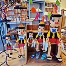 피노키오인형 마리오네트 관절인형 인테리어장식 꼭두각시인형 유치원 인형극, 앉아있는피노키오20cm