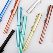 고급 스틸 만년필 잉크 볼펜 알루미늄 손글씨 펜, 블랙, 상세페이지 참조7