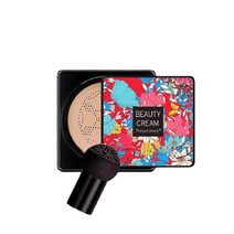 CAICHEN 에어 쿠션 BB 크림 CC 머쉬룸 헤드 파운데이션 모이스처 라이저 컨실러 오래 지속되는 오일 컨트롤 샤이니 메이크업 방수 및 자외선 차, 내추럴 컬러20g