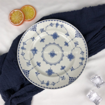 유럽 존슨브라더스 블루 덴마크풍 식기 고급 패턴 세라믹 티포트 밀크팟 슈가팟 찻잔 티팟세트, 10인치 평판개