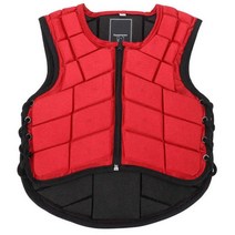어린이 승마 조끼 어린이 안전 승마 조끼 승마 보호 장비 충격 흡수 조끼 승마 조끼, 레드 엘