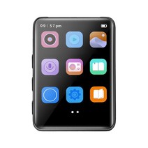 IPS 스크린 MP3 플레이어 2.4in 울트라 얇은 금속 바디 HiFi 음악 블루투스 5.0 전자 책 녹음 FM 라디오 비, CHINA_Black | With 8G