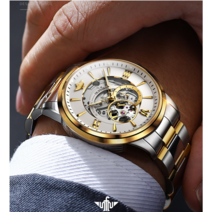 남자 메탈 손목시계 자동 기계식 스위스브랜드 OUPINKE 정품 3190 본사 직구입 착한가격