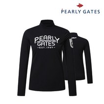 파리게이츠 골프 pearlygatesgolf여성 폴리 모크넥 티셔츠 P522B3TS954_BK, 000, BK