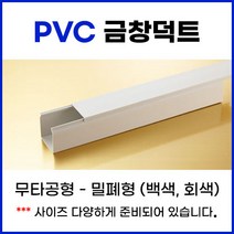 PVC 금창덕트 무타공형 - 밀폐형 (백색 회색) 5개, 백색 5개
