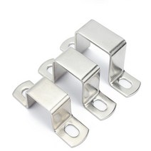 사각 각관 각 파이프 조인트 알루미늄 아연 스텐 2pcs 스테인레스 스틸 사각 파이프 버클 승마 옴 직각 브래킷 u-튜브 클램프, 60mm x 40mm