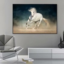 백마 말 성공 행운 사무실 인테리어 그림 큐빅 가득 비즈 자수 보석십자수 재료 세트, 60x45cm