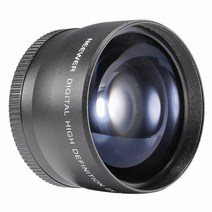 58mm 2X 망원 렌즈 렌즈 텔레 변환기 Canon Nikon Sony Pentax 18-55mm, 하나, 검은 색, 한개옵션0