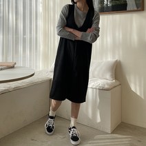 쉐얼유 여성 멜로즈 브이넥 뷔스티에 롱원피스