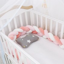 범퍼 침대 패드 아기 가드 토퍼 4M 베이비 유아용 침구 세트 신생아 보호대 매듭 끈 베개 쿠션 충돌 방지 울타리, [04] 4M(157inch), [20] C20