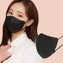 에어에이드 새부리형 퍼스널 컬러마스크 중형, 1개입, 100매, 블랙