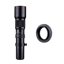 500mm F/8.0-32 캐논 EOS 반란군 T3 T5 6D 70D 77D DSLR 용 EF 마운트 어댑터 링 키트에 대한 다중 코팅 슈퍼 망원 렌즈 + T 호환, 단일옵션