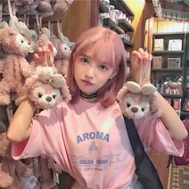 RENTIAN 가발 여성 인터넷 인기있는 짧은 헤어 스타일링 보보 밝은 헤드 에어 뱅이 귀여운 얼굴 수리, 할머니 그레이