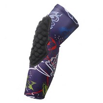 1Pc 5-12 년 아이 무릎 받침대 농구 보호대 압축 슬리브 벌집 폼 다리 안정제, 02 보라색, L