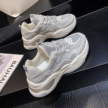 여성 초경량 5CM 키높이 어글리슈즈 편한이 통굽 운동화