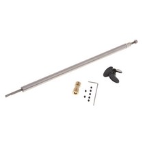 SJSHOP RC 보트 선박 샤프트 키트 4mm 샤프트 + 슬리브 + 프로펠러 + 범용 조인트 diy accs, F, 스테인레스 스틸, 실버 블랙