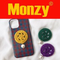 몬지얀 핸드메이드 그립톡 스마트톡-로맨틱톡 by monzy, 16번, 블랙