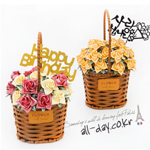 종이장미계의 정석 종이꽃 바구니(20송이), 완성품