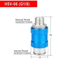 1PCS HSV 06 / 08 10 15 핸드 슬라이드 밸브 흐름 제어 수동 스위치 배기 G1/8 1/4 3/8 스레드, 01 HSV-06