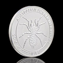 동전수집책 Silver plated australian funnel web spider 1oz elizabeth ii Queen australia 기념품 동전 메달 수집 동전