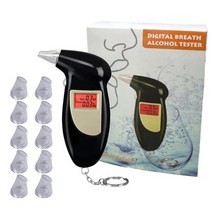 휴대용음주측정기 경찰용 음주측정기 경찰음주측정기 알콜측정기 음주측정 lamjad lcd, 상자 포함