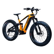 Bafang Zhong 1000W26 인치 탄소 섬유 스노우 타이어 17.5ah 긴 배터리 수명 전등 보조 자전거, 26인치, 주황색