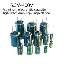 캐패시터 고주파 전해 콘덴서 6.3v 10v 16v 25v 35v 50v 400v 450v 22 미크로포맷 100 미크로포맷 220 미크로포맷 330 미크로포맷 470 680, 400v33uf 10개
