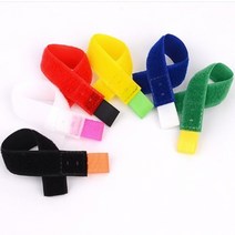 선정리용 찍찍이 타이 끈묶음 세트 6P 컴퓨터책상 시설관리 비닐하우스 자동차네비 캠핑차박텐트