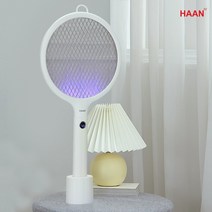 한경희 프리미엄 충전식 상시트랩 전기모기채 HMK-20T, 화이트