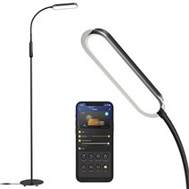 거실 장스탠드 북유럽스타일 미국 govee 스마트 led 플로어 램프 타이머가있는 스탠딩 램프 거실 용 무단 조절 2200k-6500k 색상 및 1-100 밝기 플로어 램프