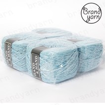브랜드얀 엑센트1(1볼/ 4볼) 털실 뜨개실 코바늘실 대바늘실, 4볼, 7 하늘