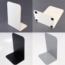 2P 철제 북엔드 책정리 책고정 책 지지대 북홀더 도서 칸막이 고정대 안쓰러지게 쓰러짐, 무광 화이트 북엔드 2P