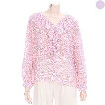 [파파야] GD01 프릴 잔 꽃 무늬 블라우스 PNNRBL021A (9747436)