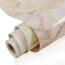 방수 오일 방지 대리석 자체 접착 벽지 비닐 필름 벽 스티커 욕실 침실 주방 찬장 홈 개선, 05 60cm x 5m, 16 Light Yellow