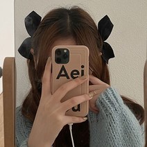 [2psc]미니 리본핀 옆머리핀 블랙핑크 지수 서현 리본집게핀