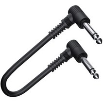 전기 악기 부품 15cm 6.35mm 기타 이펙트 페달 케이블 커넥터 1/4in 플매트 카펫 러그 와이어 직각 일렉트릭 블랙