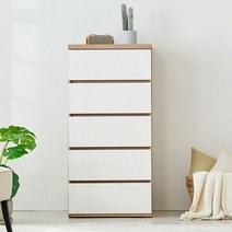 모던하우스 해운대 스탠다드 5단 서랍장 W600(아이보리), 아이보리